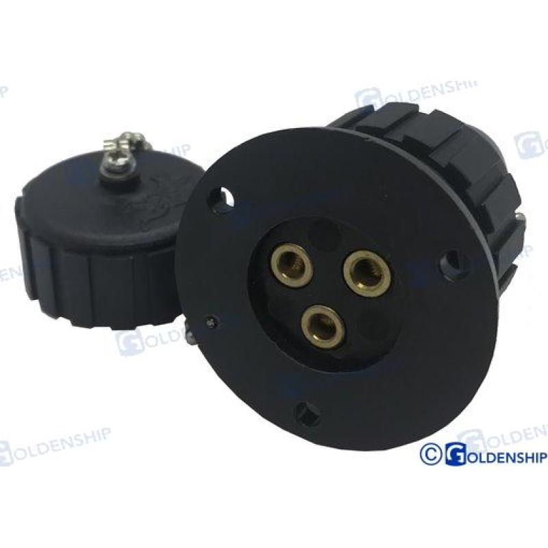 GS11031 - NYLON STEKKER 3 AMP. 3 POLEN