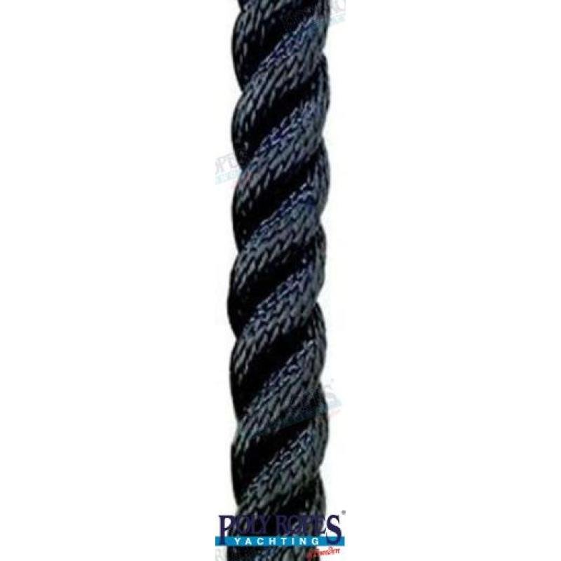 POL1210041716 - ZWART BOVENKANT POLYESTER 16MM. (85M)